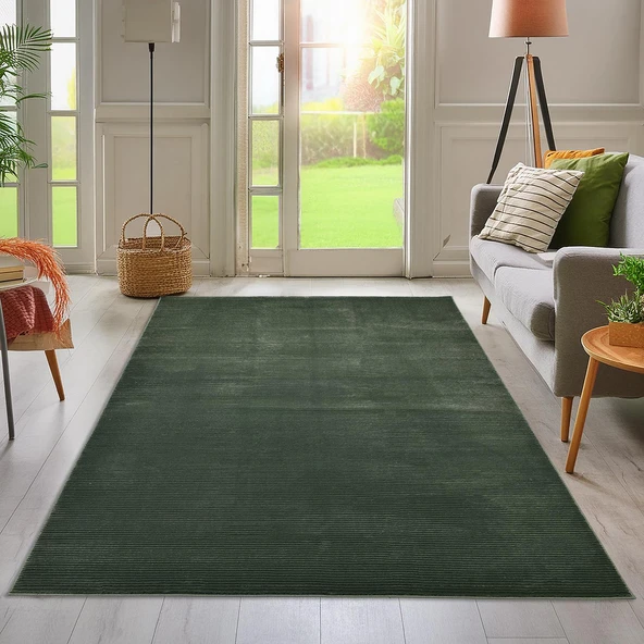 Latte Yumuşak Peluş Yeşil Çocuk Odası Oturma Odası Salon Mutfak Halısı K121A ürün görseli 1