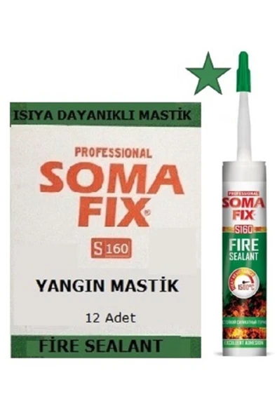 12 Adet 310 Ml Siyah Yangına Dayanıklı 1500 'c Isı Mastiği ürün görseli 1