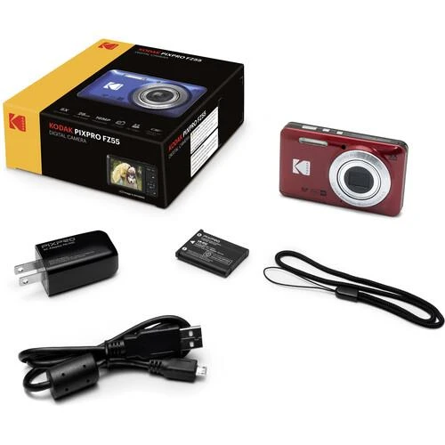 Kodak Pixpro FZ55 Dijital Fotoğraf Makinesi (Kırmızı) 3