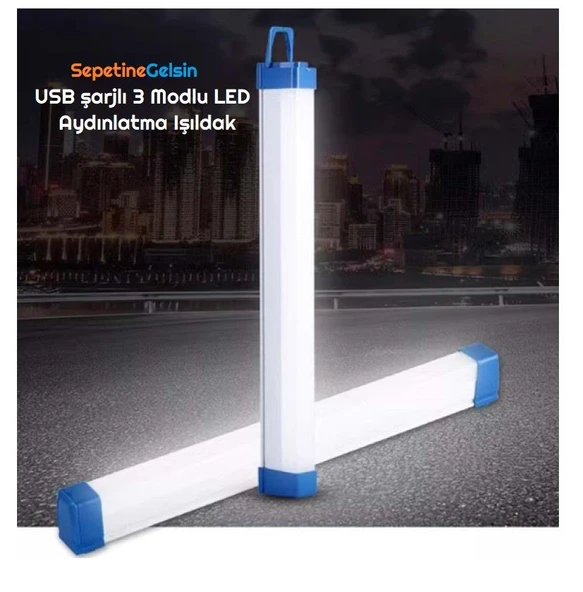 Sepetinegelsin USB şarjlı LED aydınlatma ışıldak 3 farklı ışık modu ürün görseli 1