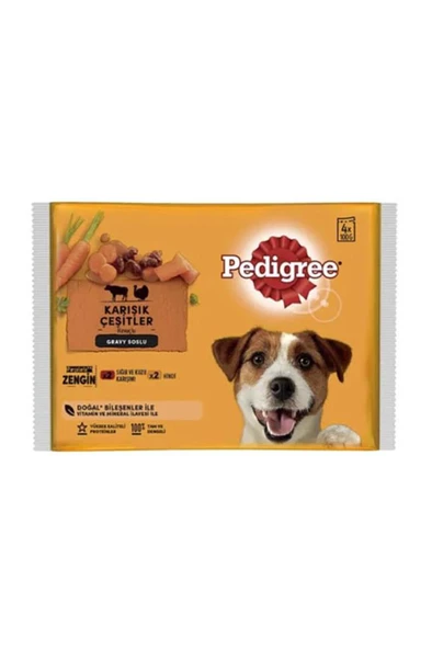 Pedigree Et Çeşitleri Pouch Köpek Konserve Konservesi 4x100 gr ürün görseli 1