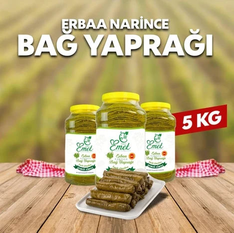 Tokat Erbaa Narince Bağ Yaprağı 5KG ürün görseli 1