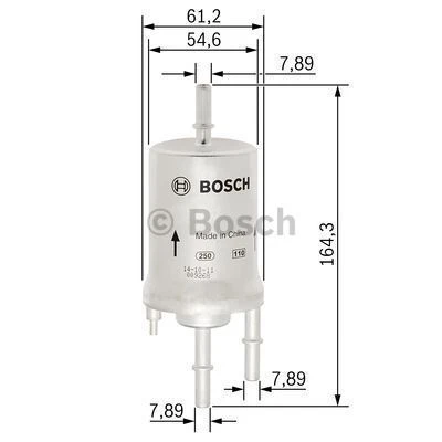 SKODA Fabia 1.4 Combi 09.2000 - 03.2003 BOSCH BENZİN FİLTRESİ ürün görseli 1