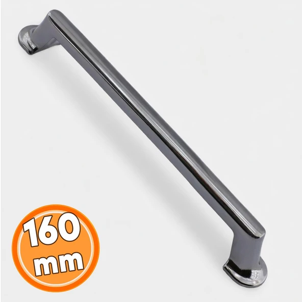 Mobilya Mutfak Dolabı Çekmece Dolap Kapak Kulpu Düz Metal Kulp Kulbu Kulpu 160 mm Füme ürün görseli 1