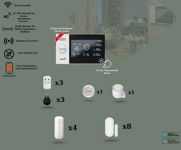 Akıllı Güvenlik Obiem Alarm Sistemleri Orta Set ürün görseli 1