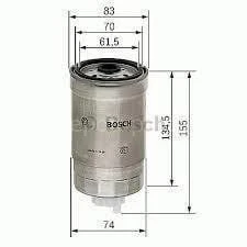 OPEL Kadett 1.4 i 01.1990 - 08.1991 BOSCH BENZİN FİLTRESİ ürün görseli 1