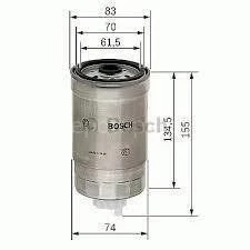 SKODA Favorit 135 05.1989 - 09.1994 BOSCH BENZİN FİLTRESİ ürün görseli 1