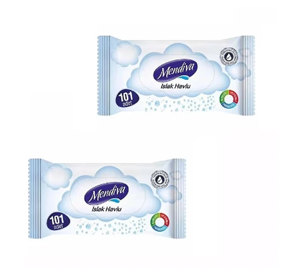 Mendiva Islak Havlu 101 Adet 2 Paket ürün görseli 1