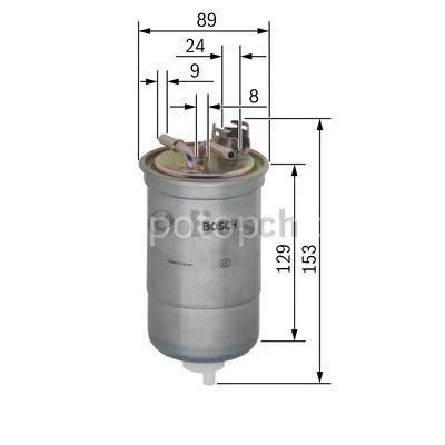 VW (VOLKSWAGEN) Sharan 1.9 TDI 03.1999 - 02.2000 BOSCH MAZOT FİLTRESİ ürün görseli 1