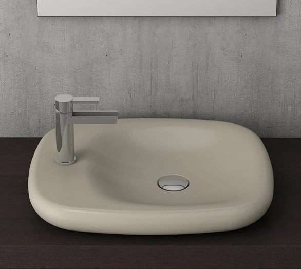 Bocchi Fenice Tezgah Üstü Lavabo Kaşmir 55 cm 1489-011-0126 ürün görseli 1
