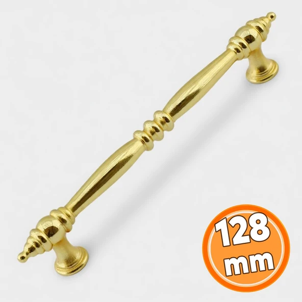 Mobilya Mutfak Dolabı Çekmece Dolap Kapak Kulpu Düz Metal Kulp Kulbu Kulpları 128 Mm Altın ürün görseli 1
