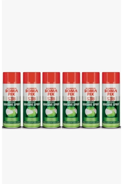 6 Adet Somafix 500 ml Somafix Genel Amaçlı Tekstil Sünger Sprey Yapıştırıcı S38 ürün görseli 1