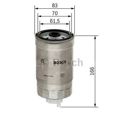 FIAT Punto 1.9 JTD 06.2001 - 06.2003 BOSCH MAZOT FİLTRESİ filitre ürün görseli 1