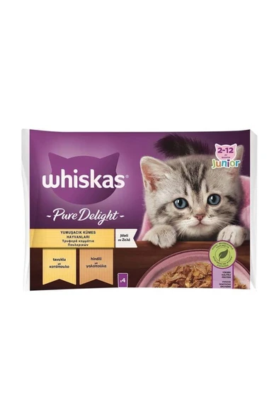 Whiskas Pouch Güveç Eti Çeşitli Yavru Kedi Konservesi 85gr 4 lü Paket x 4 Adet ürün görseli 1