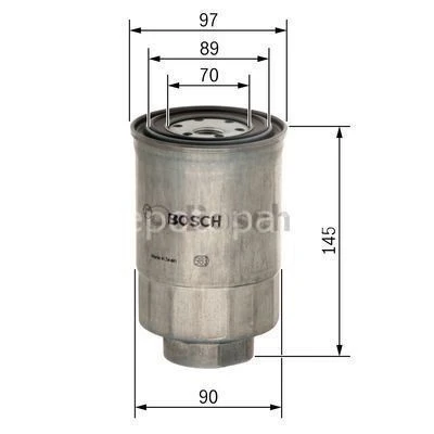 NISSAN Pickup 2.5 Diesel 02.1998 - 11.2001 BOSCH MAZOT FİLTRESİ ürün görseli 1