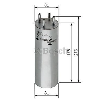 VW (VOLKSWAGEN) Touareg 2.5 TDI 07.2003 - 11.2006 BOSCH MAZOT FİLTRESİ filitre ürün görseli 1