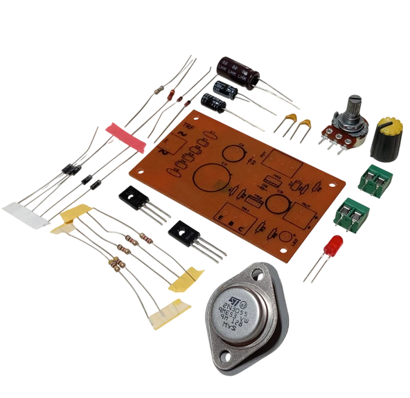 2N3055 ile DC 0-24V 1A Ayarlı Güç Kaynağı Kendin Yap Hobi Devresi DIY Lehimleme Kiti - Demonte(Montesiz) ürün görseli 1