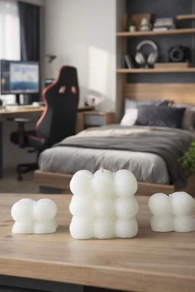 El yapımı Bubble Mum Seti - Resim 2