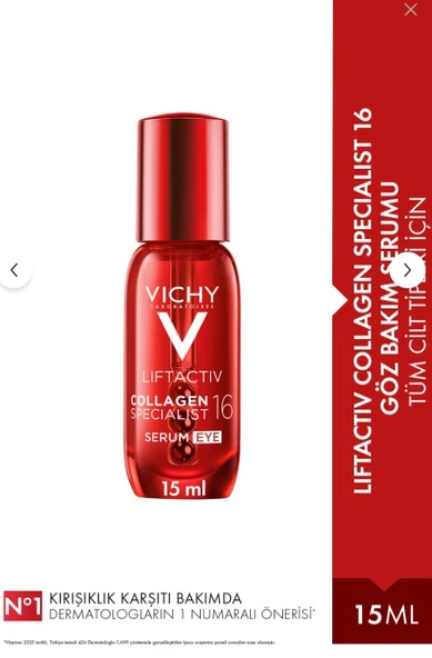 Vichy Liftactiv Collagen Specialist 16 Göz Bakım Serumu 15ml ürün görseli 1