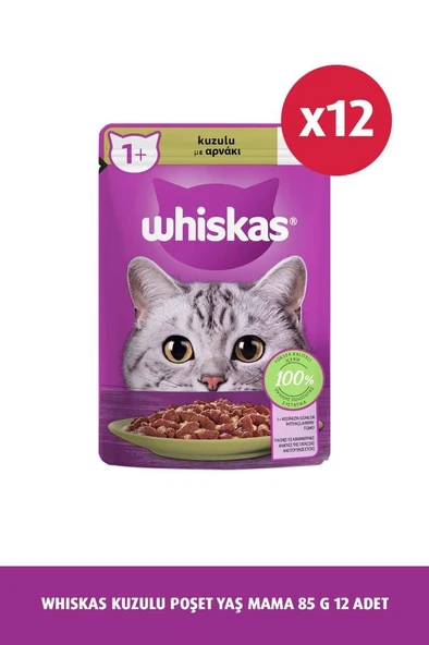 Whiskas Kuzulu Poşet Kedi Yaş Mama 85 G 12x ürün görseli 1
