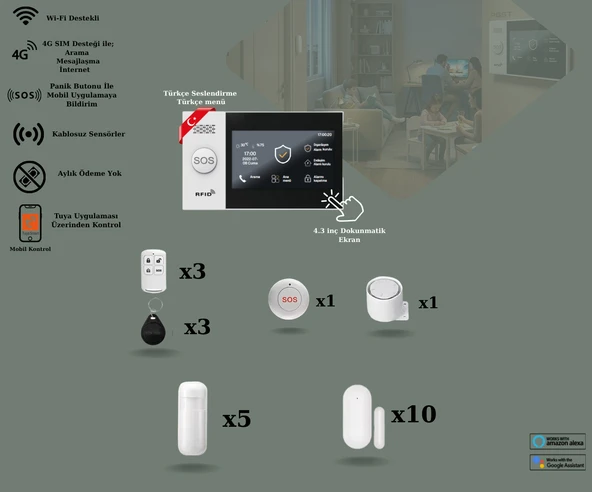 Akıllı Güvenlik Obiem Alarm Sistemleri Ekstra Set ürün görseli 1