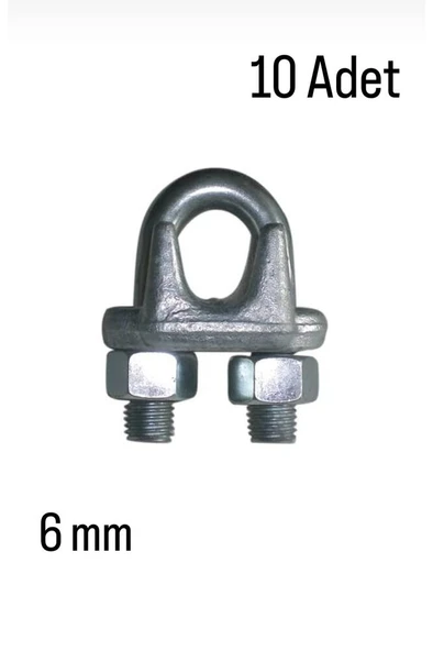 A Tipi Halat Klemensi 6 Mm (10 Adet) ürün görseli 1