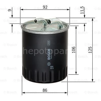 CHRYSLER 300C 3.0 CRD 09.2005 - 08.2010 BOSCH MAZOT FİLTRESİ filitre ürün görseli 1