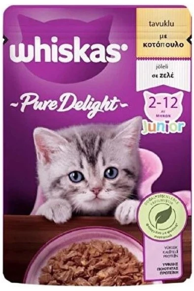 Whiskas Tavuklu Güveç Yavru Kedi Yaş Maması 28x85 gr ürün görseli 1