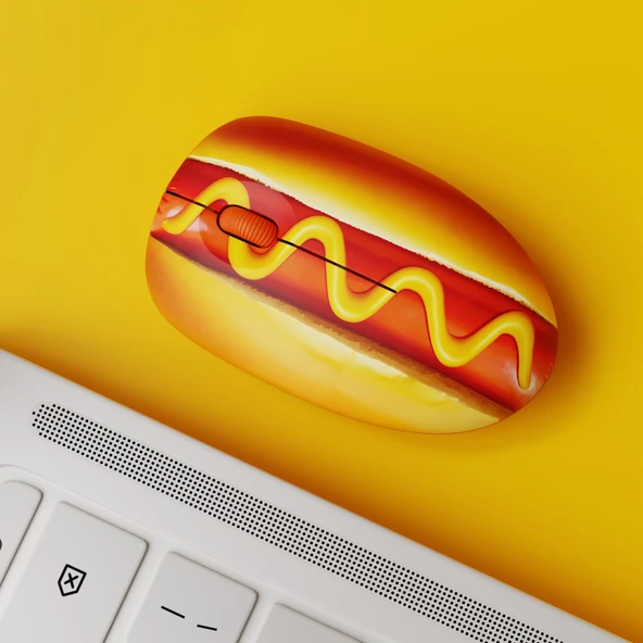 Mustard Hot Dog Kablosuz Mouse - Resim 2