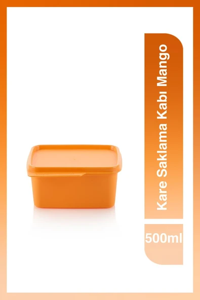 Tupperware Kare Buzdolabı Saklama Kabı 500ml Mango ürün görseli 1