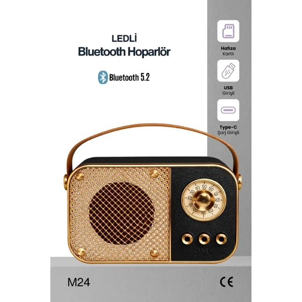 Concord M24 USB/TF Bluetooth Hoparlör Siyah ürün görseli 1