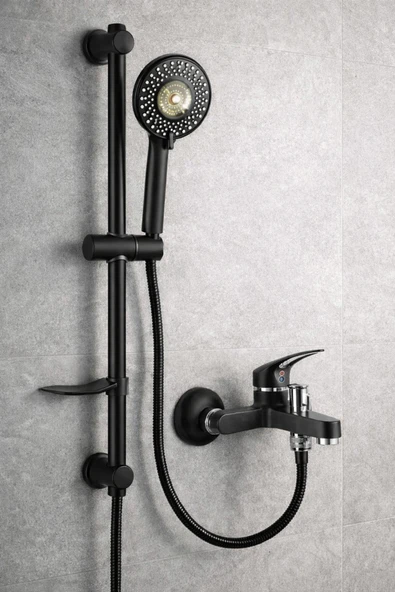 Siyah Sürgülü Siyah Banyo Bataryası ürün görseli 1