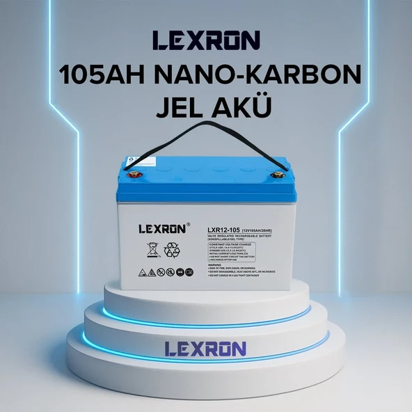 LEXRON 105AH-12V NANO-KARBON JEL AKÜ ürün görseli 1