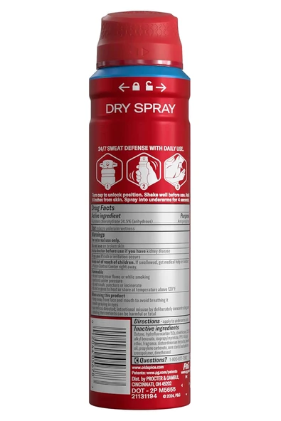 Old Spice Fresh Antiperspirant Sprey Deodorant 122GR - Resim 2