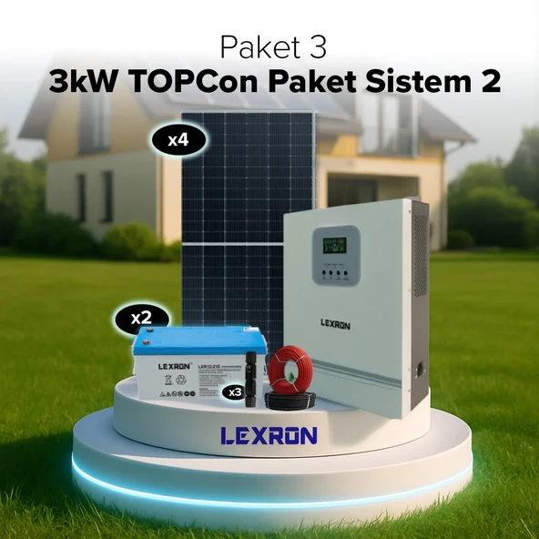 LEXRON 3kW BAĞ EVİ PAKET SİSTEM 2 ürün görseli 1