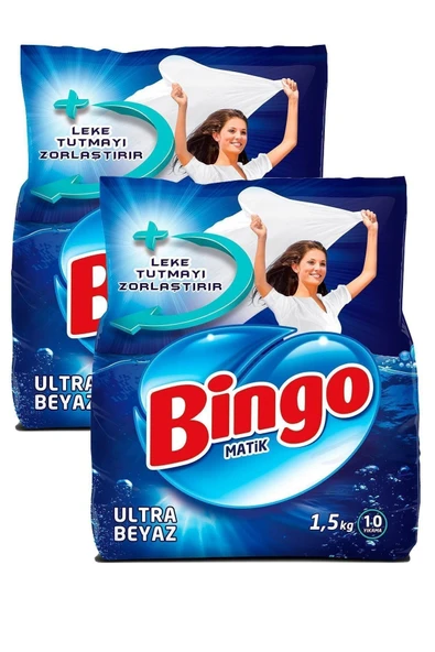 Bingo Matik Konsantre Ultra Beyaz 1,5kg ( 2 Adet ) ürün görseli 1