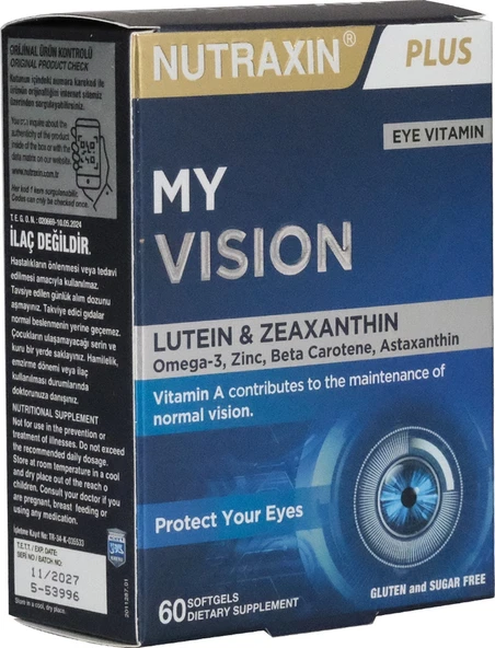 Nutraxın My Vısıon 60 Softgel ürün görseli 1