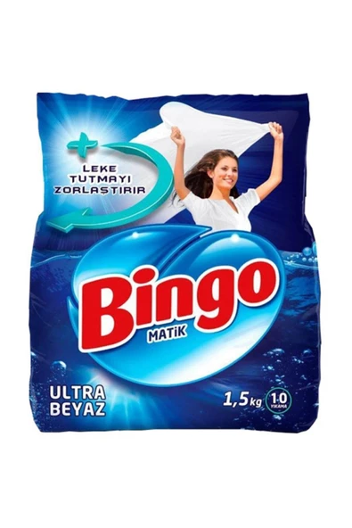 Bingo Matik Ultra Beyaz Toz Çamaşır Deterjanı 1,5 kg ürün görseli 1