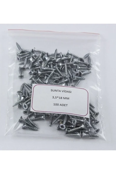 3,5*18 Sunta Vidası ( 100 Adet ) - Resim 2