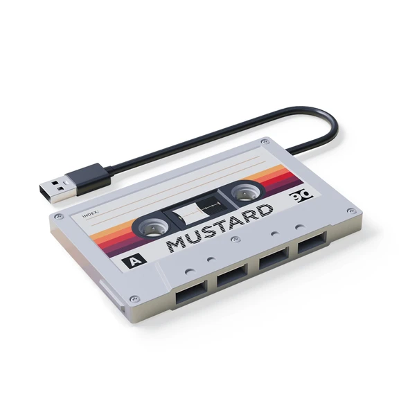 Mustard Retro 4 Girişli USB Çoğaltıcı ürün görseli 1