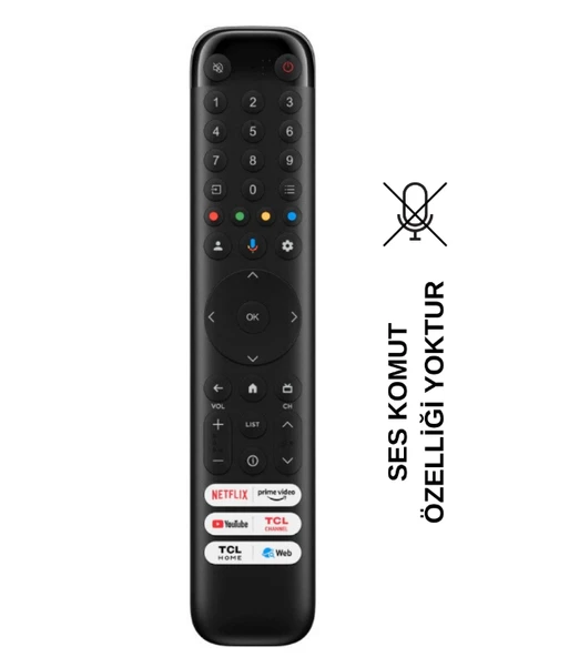 TCL Android LED TV Kumandası RC833 GUB1 Web Tuşlu (Ses Komutsuz) ürün görseli 1