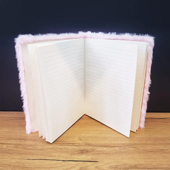 Love Tasarımlı Peluş Defter - Resim 2