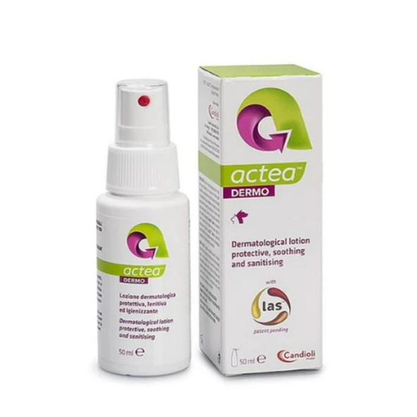 Candioli Actea Dermo Kedi ve Köpek Dermatolojik Deri Bakım Spreyi 50 ml (LAS Kompleks ve Bariyer Onarımı) ürün görseli 1