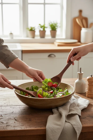 Akayev Akasya 2li Salata Kaşık Seti - Resim 3