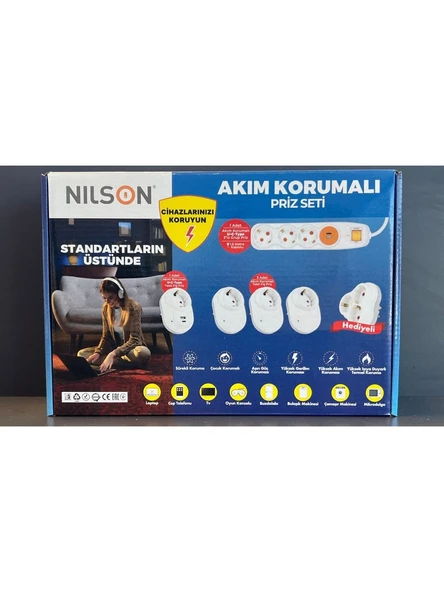 Akım Korumalı Priz Seti 6 Parça ürün görseli 1
