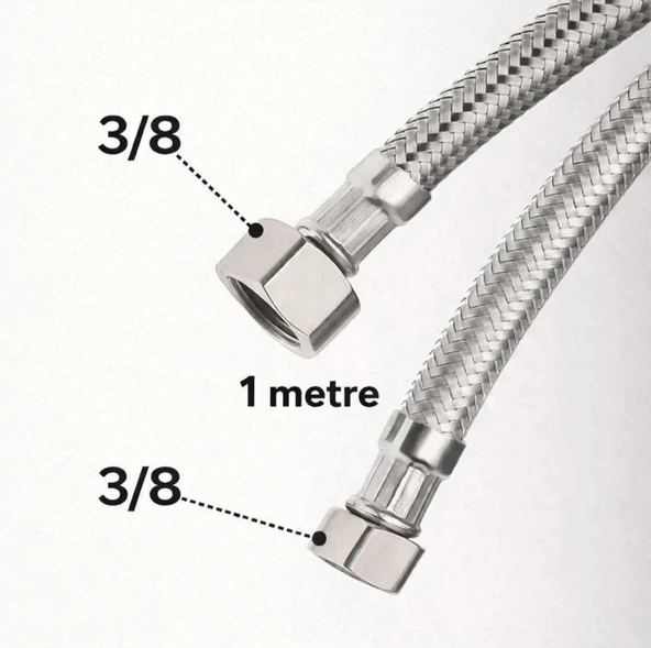 akatsuki SPİRAL ÇELİK FLEX 3/8 - 1 METRE (3/8 - 3/8) ürün görseli 1