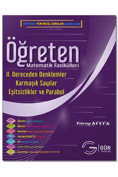 Öğreten Serisi 2.dereceden Denklemler Karmaşık Sayılar Eşitsizlikler Ve Parabol ürün görseli 1