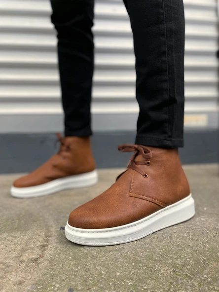 Taba (Beyaz Taban) Bağcıklı Erkek Sneaker Bot - Resim 2
