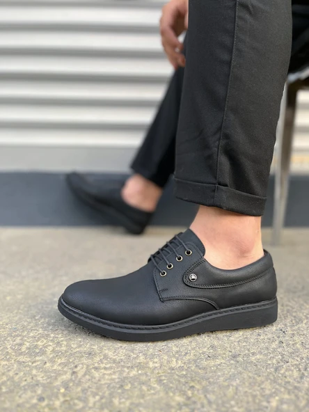 Siyah Bağcıklı Erkek Klasik Ayakkabı ürün görseli 1