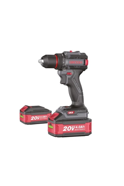 GROGH Kömürsüz Motorlu Şarjlı Matkap Çift Akülü 20V 4Ah GRX2011-4 BMC | Çift Vitesli Akülü Vidalama ürün görseli 1